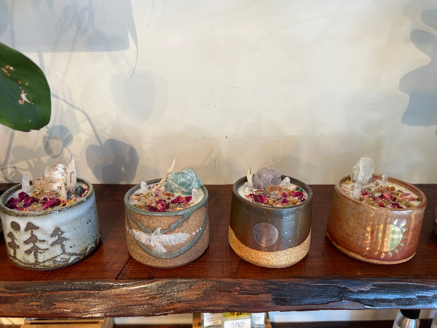 CERAMIC CRYSTAL CANDLES - Locally Made Hand-thrown Tea Cups & Bowls - FINE COLLECTIO