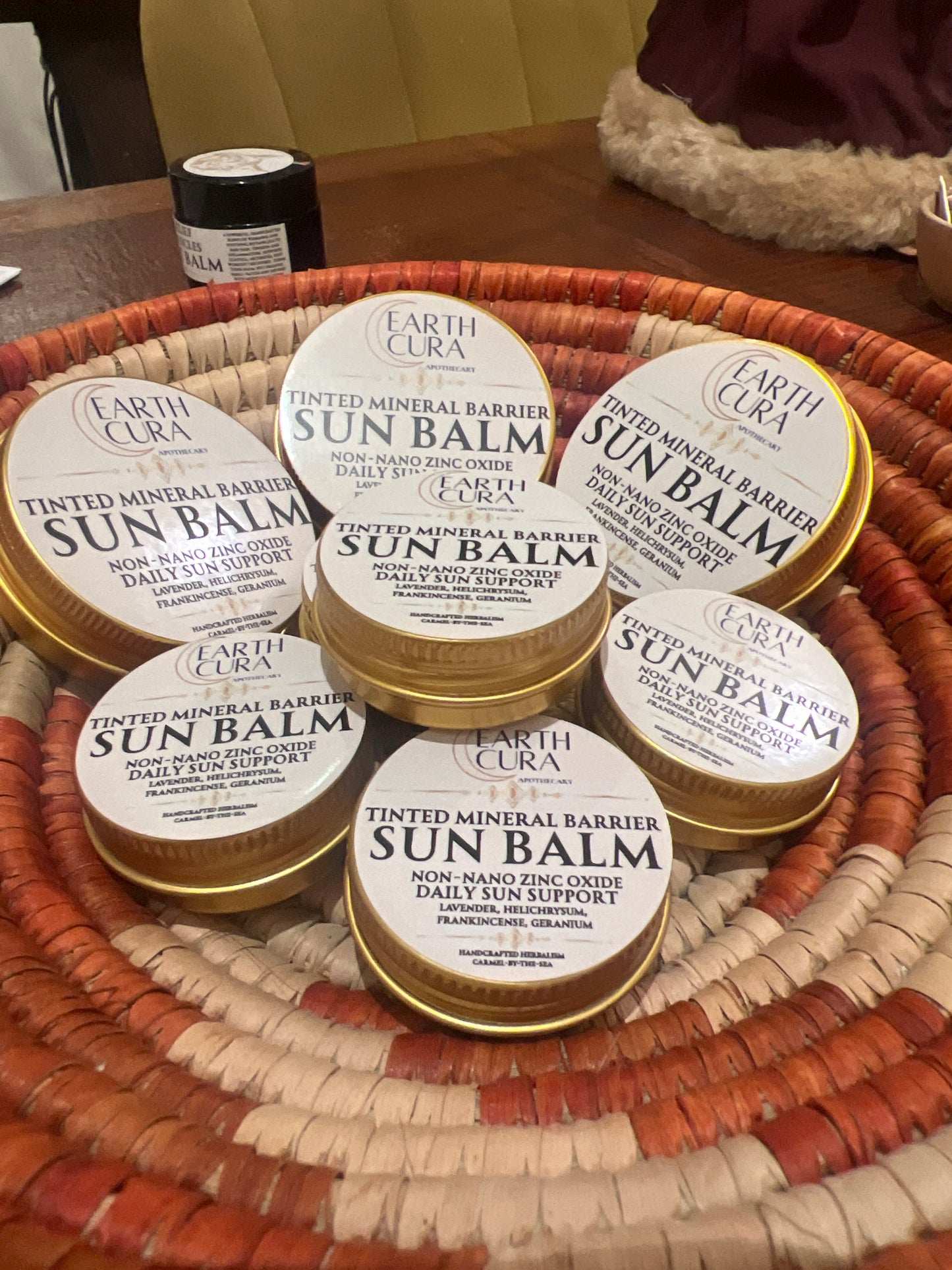Tinted SUN BALM - Mineral Barrier - Non-Nano Zinc Oxide- plant oils, therapeutic essential oils, natural cacao mica pigment