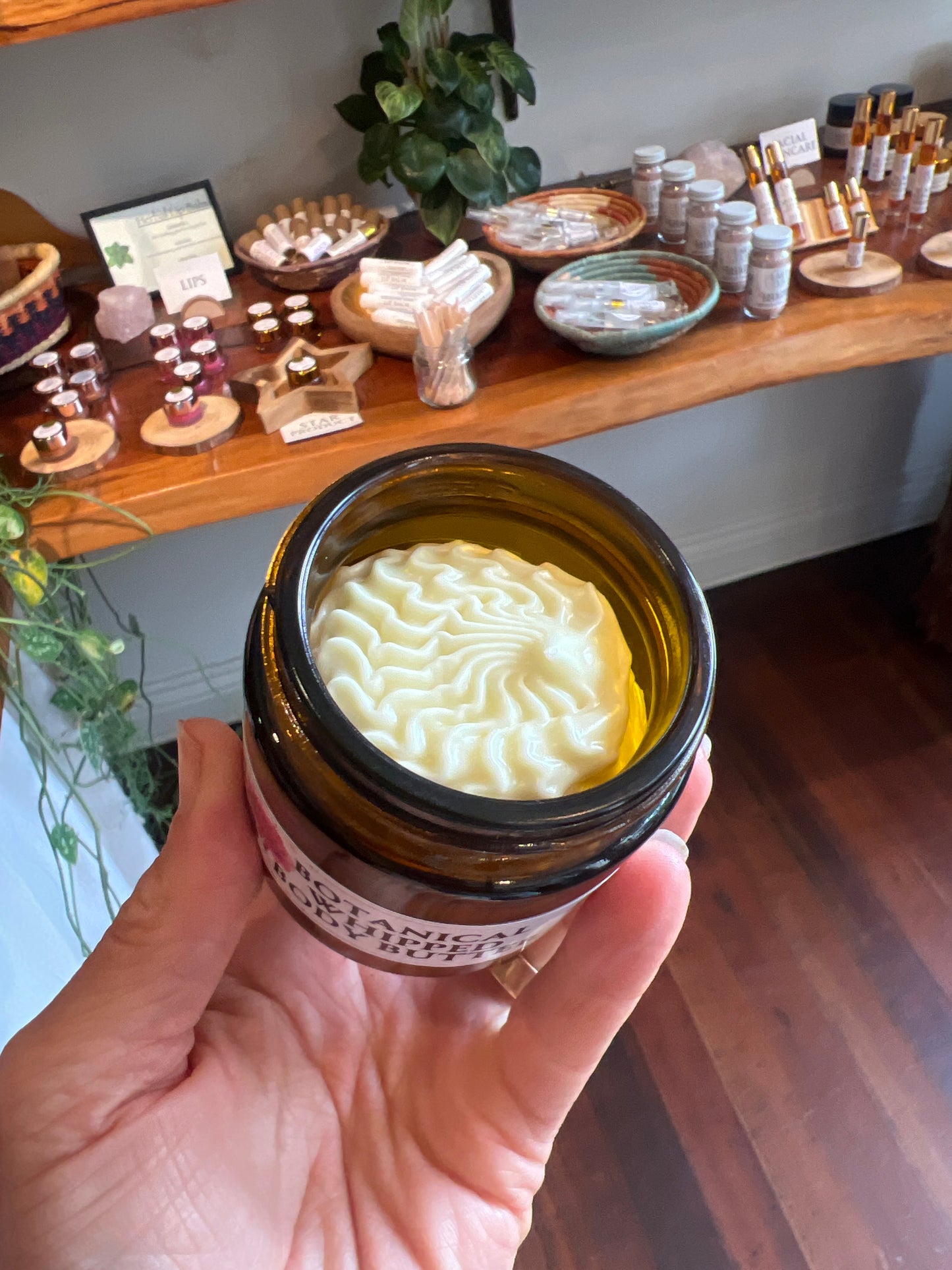 WHIPPED HERBAL BODY BUTTER - Infused with Roses, Lavender, Calendula, Chamomile, Linden Flowers, Elder Flowers - Organic, Non-greasy, Deeply Moisturizing