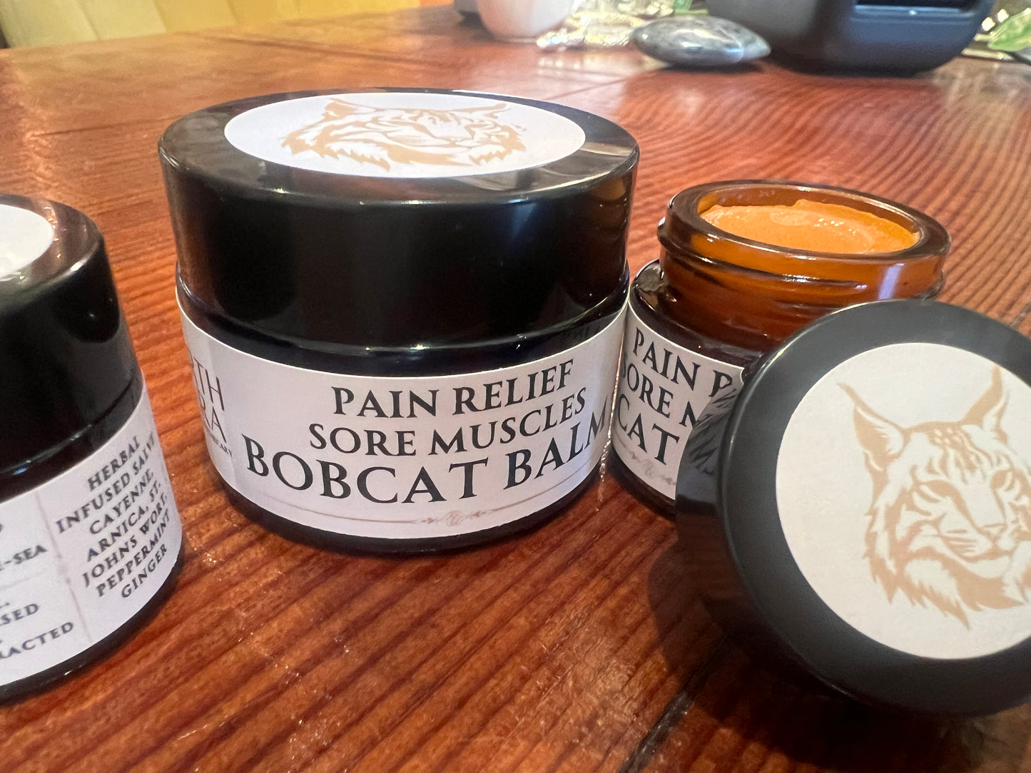 BOBCAT BALM - Sore Muscle Salve, Arthritis, Aches, Bruise Relief - Cayenne, Arnica, St. John’s Wort, Ginger, Peppermint