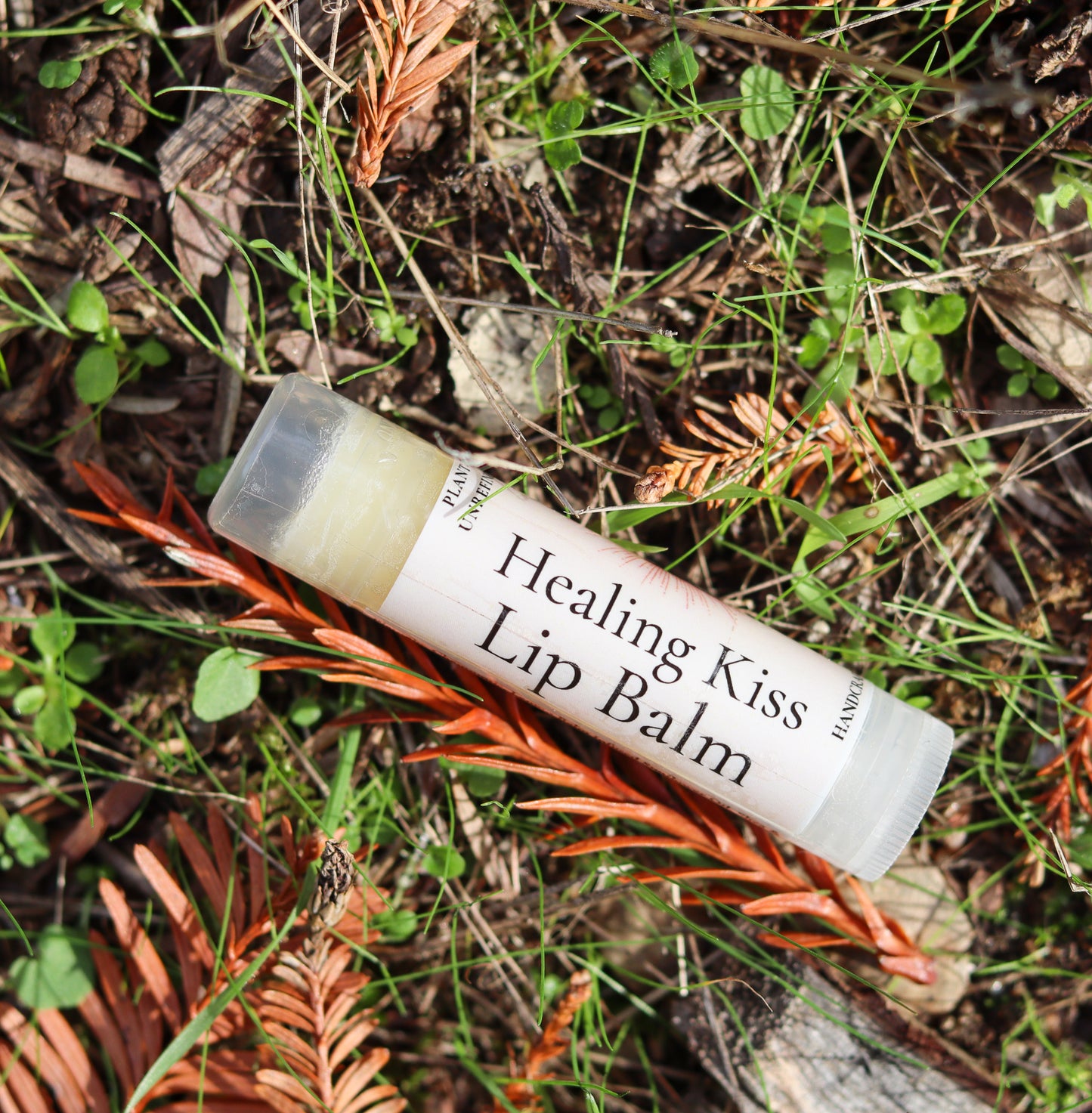 Healing Kiss - LIP BALM - Calendula, Chamomile, Lemon Balm Botanical Oils - cuts, chapped lips, cold sores