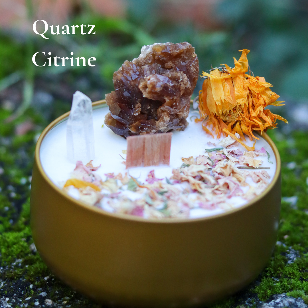 ARTISAN CRYSTAL CANDLES - Elemental Healing Candle - Eucalyptus Essent ...