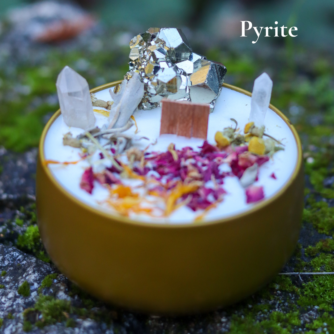 Elemental Shell Candle ARTISAN CRYSTAL CANDLES - Elemental Healing Candle - Eucalyptus Essent ...