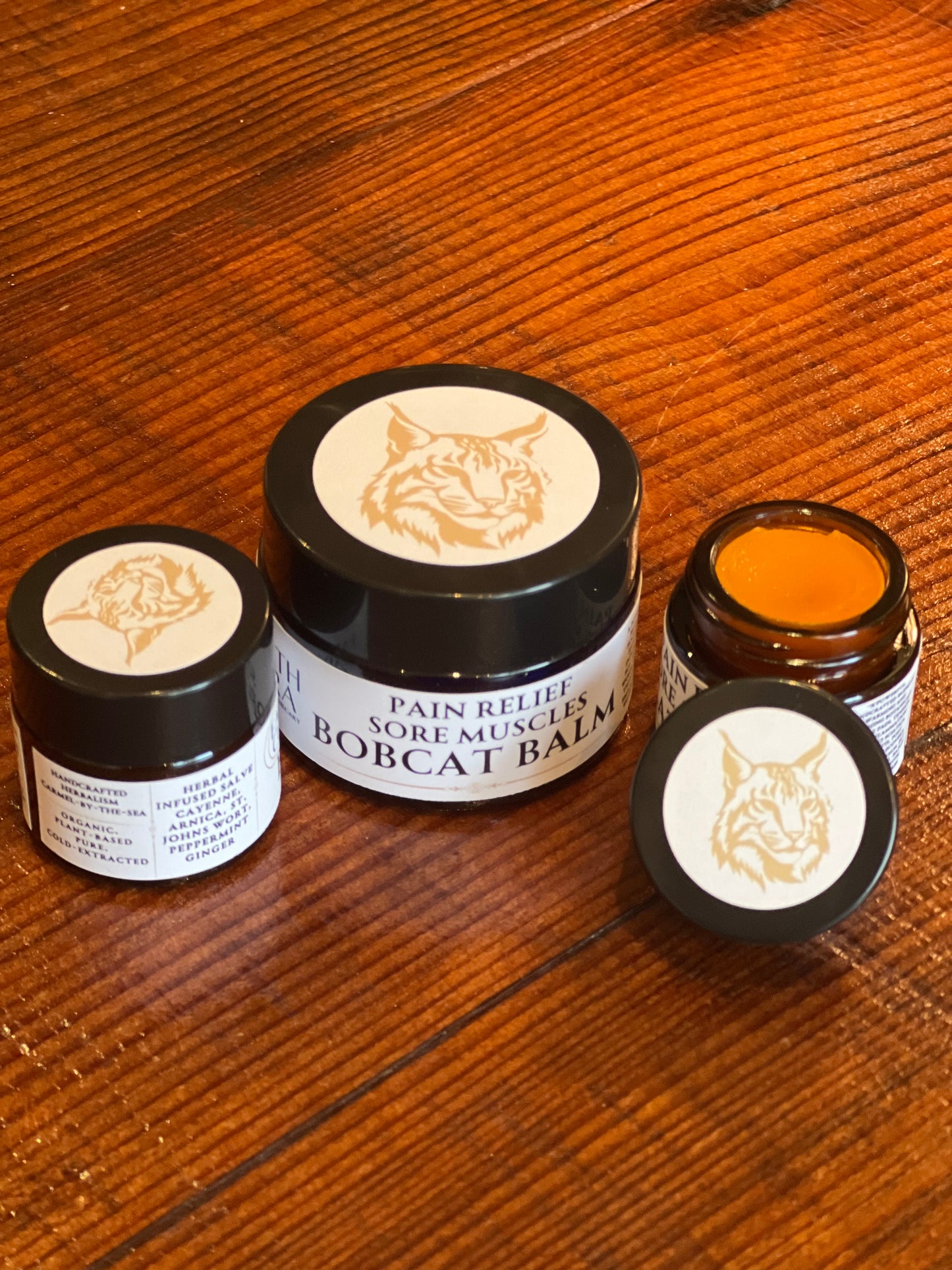 BOBCAT BALM - Sore Muscle Salve, Arthritis, Aches, Bruise Relief - Cayenne, Arnica, St. John’s Wort, Ginger, Peppermint