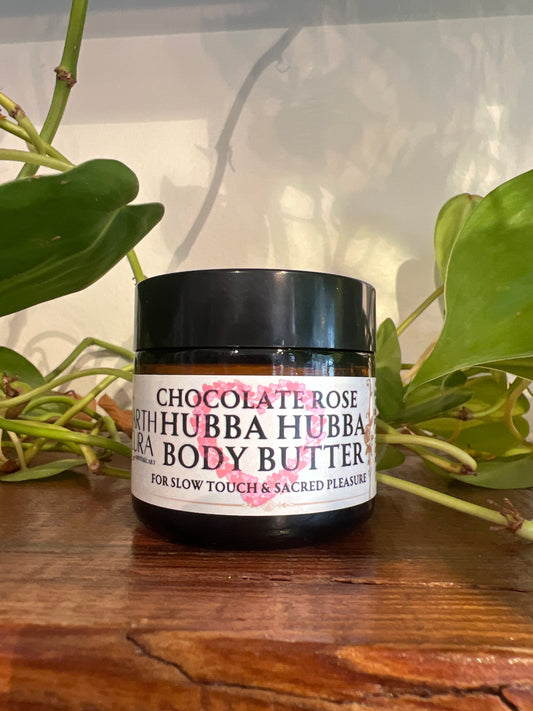 Hubba Hubba BODY BUTTER - Sensual Body Massage Balm - Cacao Rose