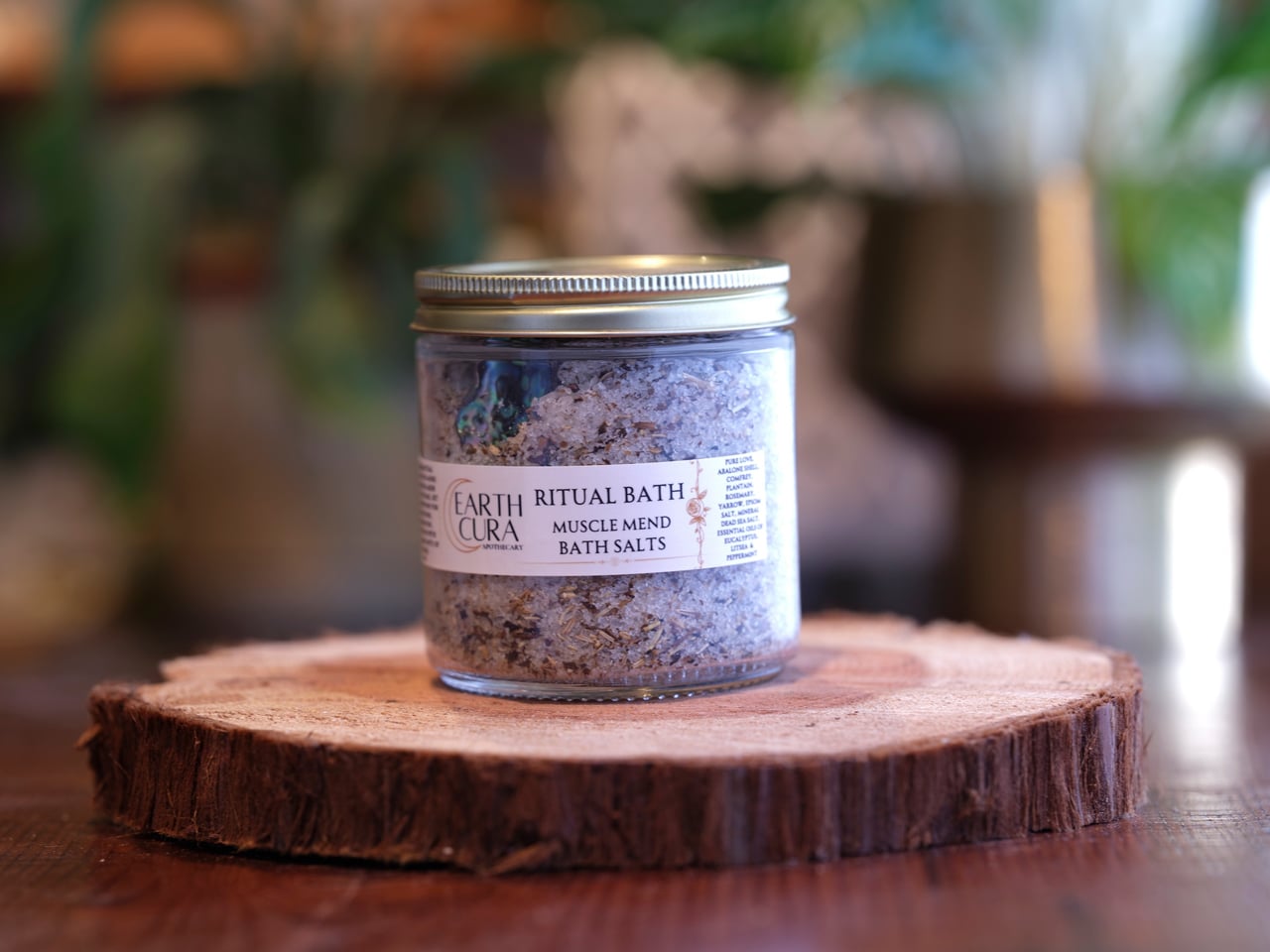 BATH SALTS with Herbs and Essential Oils - Sore Muscle Relief and Relaxing Blend