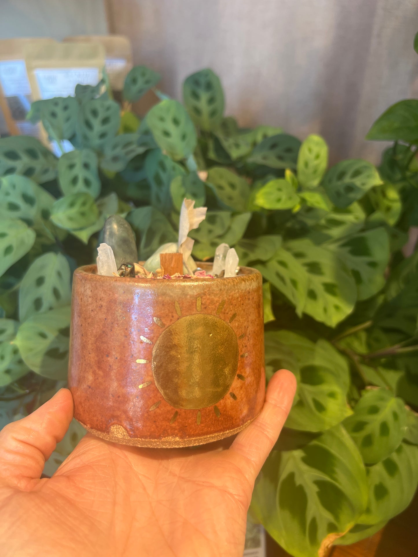 CERAMIC CRYSTAL CANDLES - Locally Made Hand-thrown Tea Cups & Bowls - FINE COLLECTIO