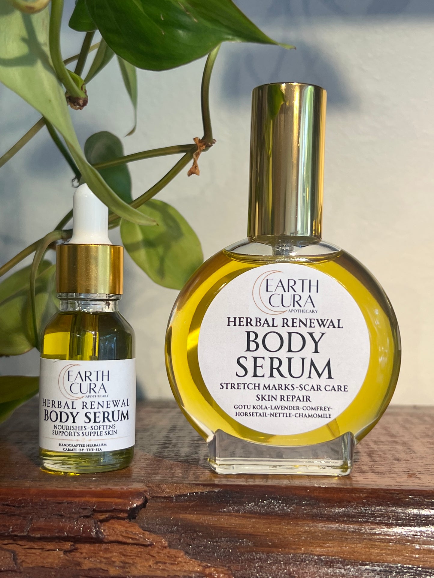 BODY SERUM - Herbal Renewal Full Body Oil - Stretch Marks · Scar Care · Skin Repair - Gotu Kola, Lavender, Comfrey, Horsetail, Nettle, Chamomile