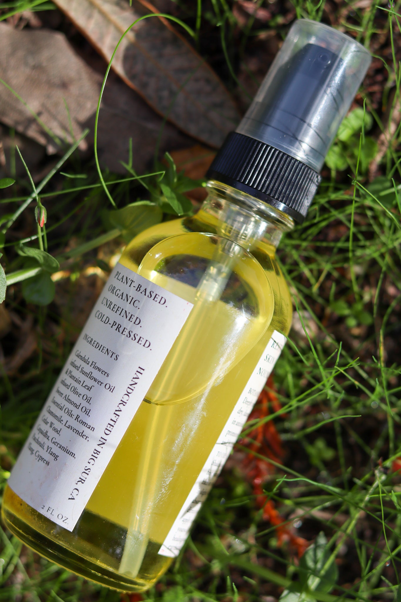 HERBAL BODY OIL - Calendula & Plantain Botanical Oil - Healing Dry Skin, Wounds, Cuts - Massage Oil