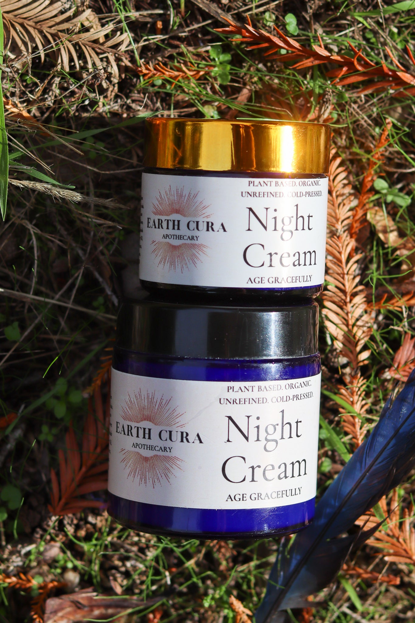 NIGHT CREAM - Chamomile, Linden Flower, Lavender, Elderberry Flower Botanical Oils - Moisturizing, Healing, Age Gracefully
