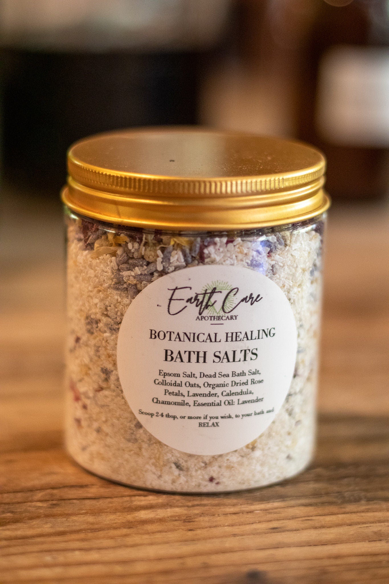 BATH SALTS with Herbs and Essential Oils - Sore Muscle Relief and Relaxing Blend